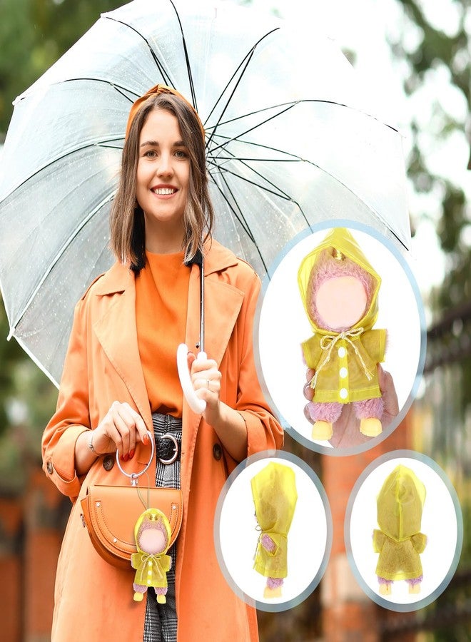 Velmitten 17cm Doll Yellow Raincoat with Mini Rainboot Shoes Adorable Doll Raincoat Clothes Outfit & Accessories Ideal Gift for DIY Dress-up Lovers & Collector Display - Image 3